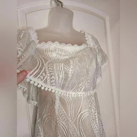 Lulu's Whispering Lace elegant Dreams maxi dress (#840) - Picture 6 of 10